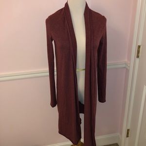 Women’s maroon cardigan